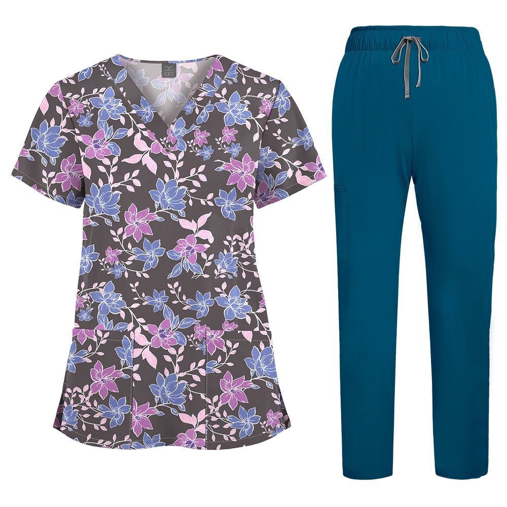 floral scrubs